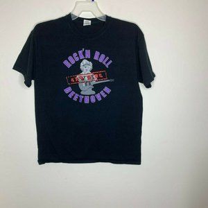 Mens L Black Rock & Roll Beethoven Short Sleeve